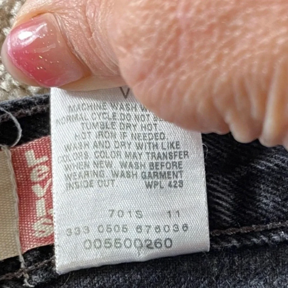 Levi's 550 Relaxed Fit Jeans‎ Mens 36x32 Black Western Tapered Leg Denim